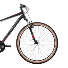 Kalnu velosipēds Rock Machine Crossride 100 Matte Black/Grey/Red (Rata izmērs: 29 Rāmja izmērs: L)