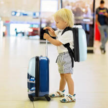 Unicorn Suitcase+Backpack  Art.BC-ROZ-004  Children's suitcase on wheels