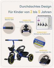 Kriddo Tricycle Art.277006 Bērnu trīsritenis