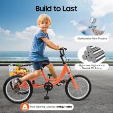 Kidsworld 16″ Tricycle  Art.277071  Детский трёхколёсный велосипед с металлической рамой