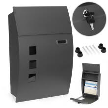 Wall-mounted mailbox galvanized steel anthracite ModernHome