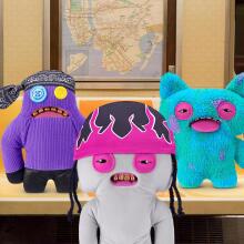 Fuggler Fugg Life 22 cm Plush Toy (Squidge) by ZURU - Funny Ugly Monster Cuddly Toy with Human-like Teeth, Crazy Collectible for Kids, Teens