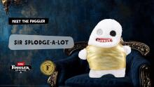 Fuggler Gold Fuggs 22 cm Plush Toy (Splodge - Tank top) by ZURU - Funny Ugly Monster Cuddly Toy with Human-like Teeth, Crazy Collectible for Kids, Teens