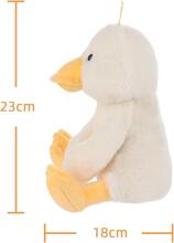 Apricot Lamb - mīkstā rotaļlieta pīle 23 cm - plīša rotaļlieta bērniem un mazuļiem - pūkaina pildīta rotaļlieta spēlēšanai, dāvanai - baltā pīle