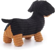 Apricot Lamb - Cuddly Toy Fulan Dachshund 39 cm - Soft Dog Plush Toy Gift for Children (black)