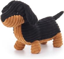 Apricot Lamb - Cuddly Toy Fulan Dachshund 39 cm - Soft Dog Plush Toy Gift for Children (black)