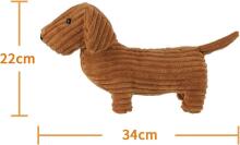Apricot Lamb - Mīksta rotaļlieta Klēra Taksis 34 cm - Mīksta plīša rotaļlieta sunim, dāvana bērniem (gaiši brūna)