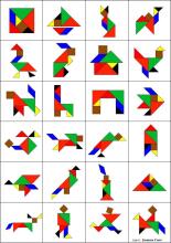 Wooden Toys Puzzle Art.277455 Tangram Jigsaw Koka puzle