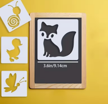 Wooden Drawing Stencil Kit Art.277480  Koka trafareti,3 gab