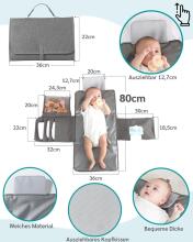 Changing Pad Mats Art.277491 Stars Пеленальный коврик для путешествий/сумка для подгузников с отделениями,