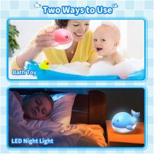 Bath Toy Whale Light Art.277493  Bērnu vannas rotaļlieta, uzlādējama ar gaismu