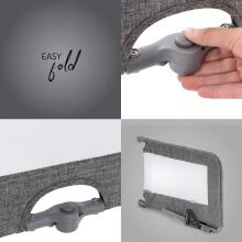 Hauck Sleep N Safe Plus XL Bed Art.277510 Grey Melange aizsargs gultiņai 150 x 50 x 44