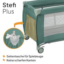 Lionelo Stefi Plus Art.277513 Green Bērnu manēža - ceļojumu gultiņa