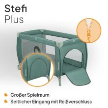 Lionelo Stefi Plus Art.277513 Green Bērnu manēža - ceļojumu gultiņa