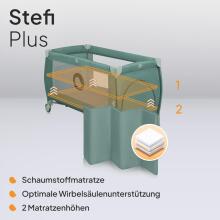 Lionelo Stefi Plus Art.277513 Green Bērnu manēža - ceļojumu gultiņa