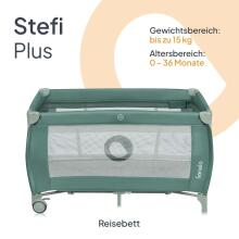 Lionelo Stefi Plus Art.277513 Green Bērnu manēža - ceļojumu gultiņa