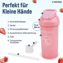 Twistshake Straw Cup Art.277527 Mix  Pudelīte ar salmiņu no 6 +mēn, 360 ml,2 gab