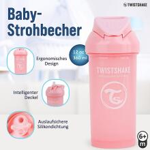 Twistshake Straw Cup Art.277527 Mix  Pudelīte ar salmiņu no 6 +mēn, 360 ml,2 gab
