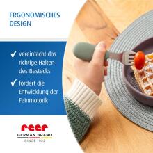 Reer Silicone Stainless Steel Cutlery Art.277532 Galda piederumi (3gb)