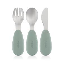 Reer Silicone Stainless Steel Cutlery Art.277532 Galda piederumi (3gb)