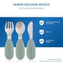 Reer Silicone Stainless Steel Cutlery Art.277532 Galda piederumi (3gb)