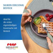 Reer Silicone Stainless Steel Cutlery Art.277532 Galda piederumi (3gb)
