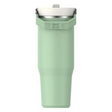 Termokrūze ar salmiņu The IceFlow Flip Straw 2.0 Tumbler 0,89L pistāciju krāsā 