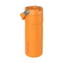 Termopudele ar salmiņu The IceFlow Bottle Flip Straw 2.0 0,47L oranža 