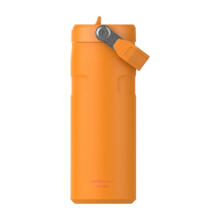 Termopudele ar salmiņu The IceFlow Bottle Flip Straw 2.0 0,47L oranža 