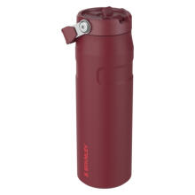 Termopudele ar salmiņu The IceFlow Bottle Flip Straw 2.0 0,71L tumši sarkana 