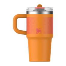 Termokrūze ar salmiņu The Quencher ProTour Flip Straw Tumbler 0,59L oranža 