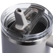 Термокружка с трубочкой The Quencher ProTour Flip Straw Tumbler 1.18 л светло-серая