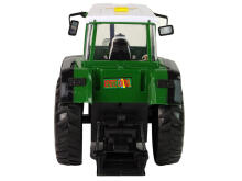 Zaļš un melns R/C tālvadības traktors