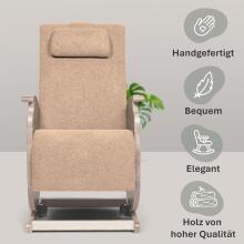 NeiLux Design Relaxing Rocking Chair Art.278409 Beige Rocking chair for feeding