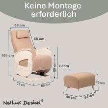 NeiLux Design Relaxing Rocking Chair Art.278411 Brown Rocking chair for feeding
