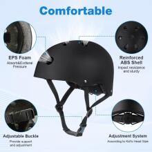 Flintronic Bicycle Helmet Art.278456 Black Certified, adjustable helmet for children M (48-52 cm)