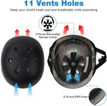 Flintronic Bicycle Helmet Art.278456 Black Certified, adjustable helmet for children M (48-52 cm)