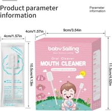 Kidsworld Oral Care Stick Art.278739  мягкая марлевая палочка/скребок для ухода за полостью рта у младенцев,
