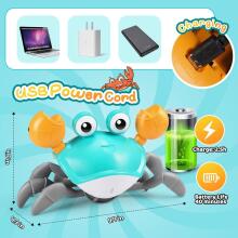 Crab Baby Toy Art.278759 Interaktīvais krabju kāpurs ar skaņu