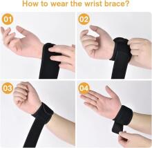 Acwoo Wrist Bandages Art.278763 Бинты для запястья  с эластичной застежкой-липучкой, для занятий спортом, гимнастикой и силовыми тренировками.