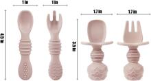 PandaEar Silicone Baby Crockery Set Art.278869 Pink