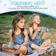 Vicloon Silicone Sippy Cup Art.278872 Silikona mācību krūze ar rokturiem, 150ml