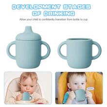 Vicloon Silicone Sippy Cup Art.278872 Silikona mācību krūze ar rokturiem, 150ml