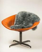 Natur Wool Art.27898 Ковер из овечьей шкуры (XXL) Серого цвета 110 см