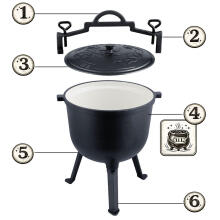 Emaljēta čuguna katls 11l ugunskura grilam BD-481 348110
