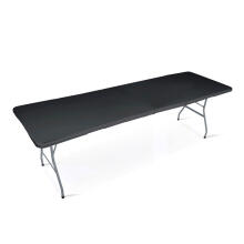 Saliekamais dārza ēdamgalds 244 cm Plonos melns