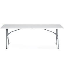 Saliekamais dārza ēdināšanas galds 244 cm Plonos baltā krāsā