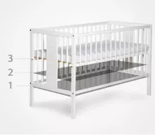 La Bebe™ Kids Wood Cot Sosna Art.279425 Natural  Children's wooden crib with drawer 120x60 cm