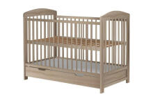 La Bebe™ Kids Wood Cot Sosna Art.279425 Natural  Children's wooden crib with drawer 120x60 cm