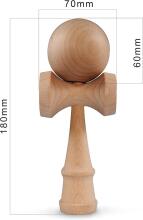 Ganzoo Kendama Beech Wood, Original Japanese Traditional Wooden Sports Equipment with Ball, String and Catch Plate for Skill/Balancing, Gift Idea (Blue/Black)